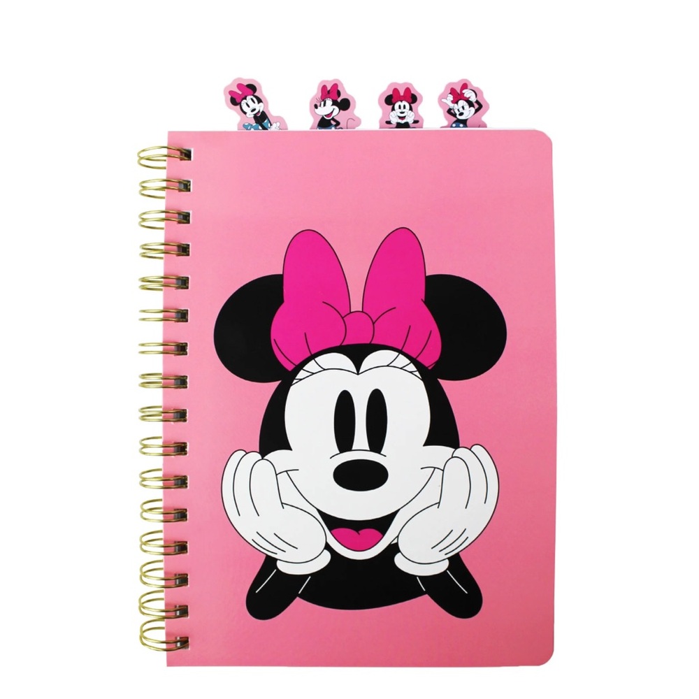 Disney Minnie Mouse Pink and Black Spiral Notebook